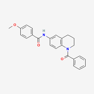 molecular formula C24H22N2O3 B6508263 N-(1-benzoyl-1,2,3,4-tetrahydroquinolin-6-yl)-4-methoxybenzamide CAS No. 371144-27-3