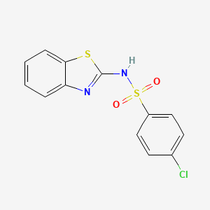 molecular formula C13H9ClN2O2S2 B6508276 N-(1,3-benzothiazol-2-yl)-4-chlorobenzene-1-sulfonamide CAS No. 35607-93-3