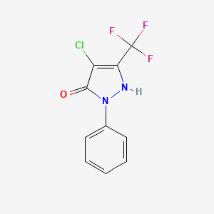molecular formula C10H6ClF3N2O B6508288 4-chloro-1-phenyl-3-(trifluoromethyl)-1H-pyrazol-5-ol CAS No. 122431-44-1