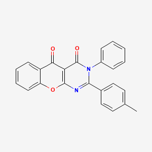 molecular formula C24H16N2O3 B6508293 2-(4-methylphenyl)-3-phenyl-3H,4H,5H-chromeno[2,3-d]pyrimidine-4,5-dione CAS No. 899397-15-0