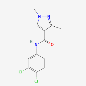 molecular formula C12H11Cl2N3O B6508299 N-(3,4-dichlorophenyl)-1,3-dimethyl-1H-pyrazole-4-carboxamide CAS No. 1052632-34-4