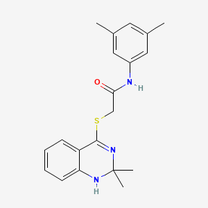 2-[(2,2-dimethyl-1,2-dihydroquinazolin-4-yl)sulfanyl]-N-(3,5-dimethylphenyl)acetamide
