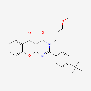 molecular formula C25H26N2O4 B6508318 2-(4-tert-butylphenyl)-3-(3-methoxypropyl)-3H,4H,5H-chromeno[2,3-d]pyrimidine-4,5-dione CAS No. 899400-05-6
