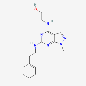 2-[(6-{[2-(cyclohex-1-en-1-yl)ethyl]amino}-1-methyl-1H-pyrazolo[3,4-d]pyrimidin-4-yl)amino]ethan-1-ol