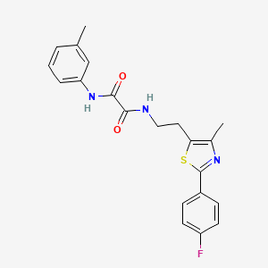 molecular formula C21H20FN3O2S B6508341 N-{2-[2-(4-fluorophenyl)-4-methyl-1,3-thiazol-5-yl]ethyl}-N'-(3-methylphenyl)ethanediamide CAS No. 895801-90-8