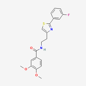 molecular formula C20H19FN2O3S B6508365 N-{2-[2-(3-fluorophenyl)-1,3-thiazol-4-yl]ethyl}-3,4-dimethoxybenzamide CAS No. 895781-81-4