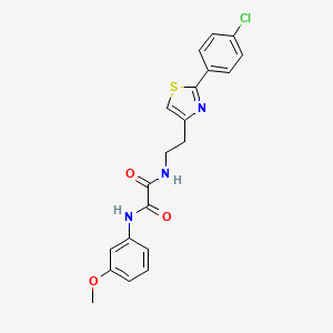 molecular formula C20H18ClN3O3S B6508367 N-{2-[2-(4-chlorophenyl)-1,3-thiazol-4-yl]ethyl}-N'-(3-methoxyphenyl)ethanediamide CAS No. 895782-56-6
