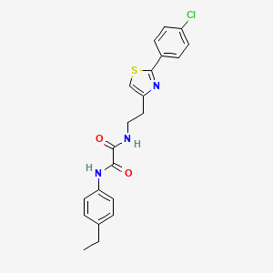 molecular formula C21H20ClN3O2S B6508374 N-{2-[2-(4-chlorophenyl)-1,3-thiazol-4-yl]ethyl}-N'-(4-ethylphenyl)ethanediamide CAS No. 895782-62-4