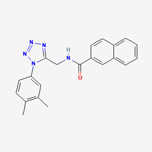 molecular formula C21H19N5O B6508392 N-{[1-(3,4-dimethylphenyl)-1H-1,2,3,4-tetrazol-5-yl]methyl}naphthalene-2-carboxamide CAS No. 897622-43-4