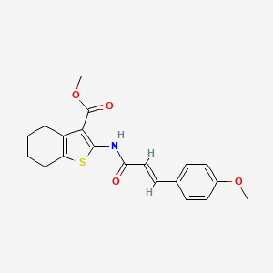 molecular formula C20H21NO4S B6508438 methyl 2-[(2E)-3-(4-methoxyphenyl)prop-2-enamido]-4,5,6,7-tetrahydro-1-benzothiophene-3-carboxylate CAS No. 488814-08-0