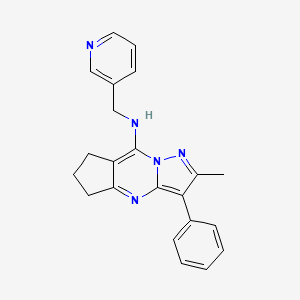 11-methyl-10-phenyl-N-[(pyridin-3-yl)methyl]-1,8,12-triazatricyclo[7.3.0.0^{3,7}]dodeca-2,7,9,11-tetraen-2-amine