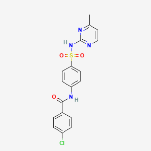 4-chloro-N-{4-[(4-methylpyrimidin-2-yl)sulfamoyl]phenyl}benzamide