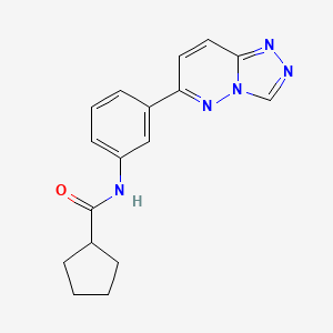 molecular formula C17H17N5O B6508476 N-(3-{[1,2,4]triazolo[4,3-b]pyridazin-6-yl}phenyl)cyclopentanecarboxamide CAS No. 894063-24-2
