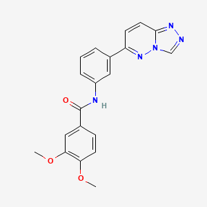 3,4-dimethoxy-N-(3-{[1,2,4]triazolo[4,3-b]pyridazin-6-yl}phenyl)benzamide