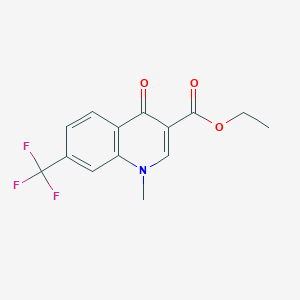 molecular formula C14H12F3NO3 B6508556 ethyl 1-methyl-4-oxo-7-(trifluoromethyl)-1,4-dihydroquinoline-3-carboxylate CAS No. 103914-76-7