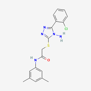 molecular formula C18H18ClN5OS B6508579 2-{[4-amino-5-(2-chlorophenyl)-4H-1,2,4-triazol-3-yl]sulfanyl}-N-(3,5-dimethylphenyl)acetamide CAS No. 4873-18-1