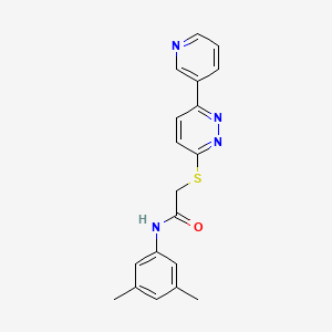 molecular formula C19H18N4OS B6508599 N-(3,5-dimethylphenyl)-2-{[6-(pyridin-3-yl)pyridazin-3-yl]sulfanyl}acetamide CAS No. 872701-58-1