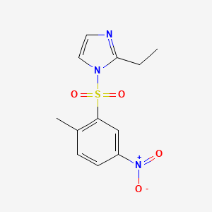 molecular formula C12H13N3O4S B6508607 2-ethyl-1-(2-methyl-5-nitrobenzenesulfonyl)-1H-imidazole CAS No. 898645-10-8