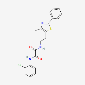 molecular formula C20H18ClN3O2S B6508656 N'-(2-chlorophenyl)-N-[2-(4-methyl-2-phenyl-1,3-thiazol-5-yl)ethyl]ethanediamide CAS No. 894011-08-6