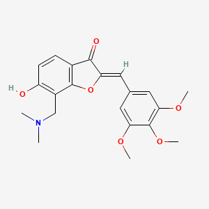 B6508665 (2Z)-7-[(dimethylamino)methyl]-6-hydroxy-2-[(3,4,5-trimethoxyphenyl)methylidene]-2,3-dihydro-1-benzofuran-3-one CAS No. 869077-04-3