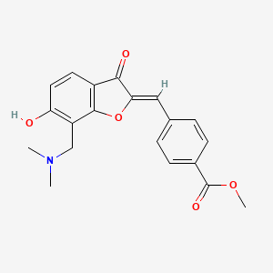 molecular formula C20H19NO5 B6508670 methyl 4-{[(2Z)-7-[(dimethylamino)methyl]-6-hydroxy-3-oxo-2,3-dihydro-1-benzofuran-2-ylidene]methyl}benzoate CAS No. 869077-08-7