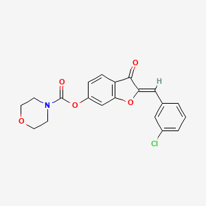 molecular formula C20H16ClNO5 B6508679 (2Z)-2-[(3-chlorophenyl)methylidene]-3-oxo-2,3-dihydro-1-benzofuran-6-yl morpholine-4-carboxylate CAS No. 622794-56-3