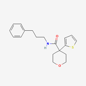 molecular formula C19H23NO2S B6508717 N-(3-phenylpropyl)-4-(thiophen-2-yl)oxane-4-carboxamide CAS No. 877650-42-5