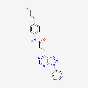 N-(4-butylphenyl)-2-({1-phenyl-1H-pyrazolo[3,4-d]pyrimidin-4-yl}sulfanyl)acetamide