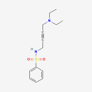 molecular formula C14H20N2O2S B6508779 N-[4-(diethylamino)but-2-yn-1-yl]benzenesulfonamide CAS No. 16795-60-1