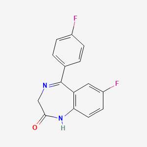 molecular formula C15H10F2N2O B6508786 7-fluoro-5-(4-fluorophenyl)-2,3-dihydro-1H-1,4-benzodiazepin-2-one CAS No. 152720-50-8