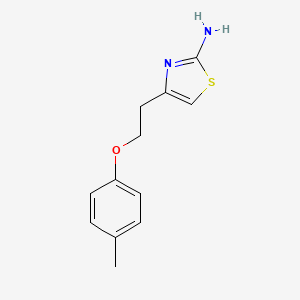 molecular formula C12H14N2OS B6508796 4-[2-(4-methylphenoxy)ethyl]-1,3-thiazol-2-amine CAS No. 887206-41-9