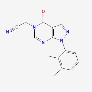 molecular formula C15H13N5O B6508804 2-[1-(2,3-dimethylphenyl)-4-oxo-1H,4H,5H-pyrazolo[3,4-d]pyrimidin-5-yl]acetonitrile CAS No. 897623-23-3