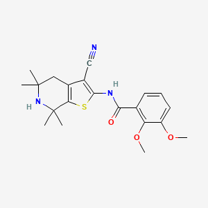 N-{3-cyano-5,5,7,7-tetramethyl-4H,5H,6H,7H-thieno[2,3-c]pyridin-2-yl}-2,3-dimethoxybenzamide