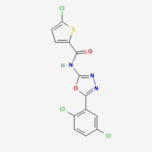 molecular formula C13H6Cl3N3O2S B6508823 5-chloro-N-[5-(2,5-dichlorophenyl)-1,3,4-oxadiazol-2-yl]thiophene-2-carboxamide CAS No. 891134-63-7