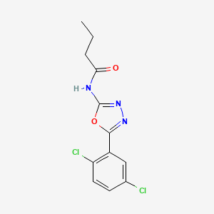 N-[5-(2,5-dichlorophenyl)-1,3,4-oxadiazol-2-yl]butanamide