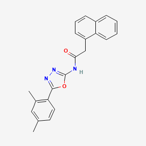 molecular formula C22H19N3O2 B6508830 N-[5-(2,4-dimethylphenyl)-1,3,4-oxadiazol-2-yl]-2-(naphthalen-1-yl)acetamide CAS No. 891114-10-6
