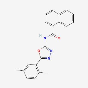 N-[5-(2,5-dimethylphenyl)-1,3,4-oxadiazol-2-yl]naphthalene-1-carboxamide