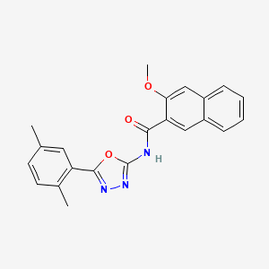 molecular formula C22H19N3O3 B6508837 N-[5-(2,5-dimethylphenyl)-1,3,4-oxadiazol-2-yl]-3-methoxynaphthalene-2-carboxamide CAS No. 891125-52-3