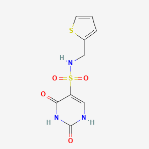 molecular formula C9H9N3O4S2 B6508843 2,4-dioxo-N-[(thiophen-2-yl)methyl]-1,2,3,4-tetrahydropyrimidine-5-sulfonamide CAS No. 897622-50-3