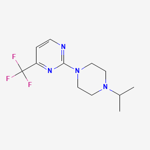molecular formula C12H17F3N4 B6508852 2-[4-(propan-2-yl)piperazin-1-yl]-4-(trifluoromethyl)pyrimidine CAS No. 2034354-22-6