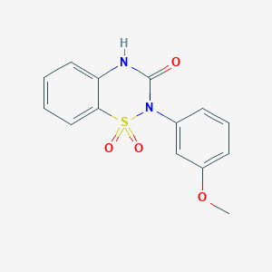 molecular formula C14H12N2O4S B6508893 2-(3-methoxyphenyl)-3,4-dihydro-2H-1lambda6,2,4-benzothiadiazine-1,1,3-trione CAS No. 899726-99-9