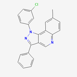 molecular formula C23H16ClN3 B6509081 1-(3-chlorophenyl)-8-methyl-3-phenyl-1H-pyrazolo[4,3-c]quinoline CAS No. 901263-89-6