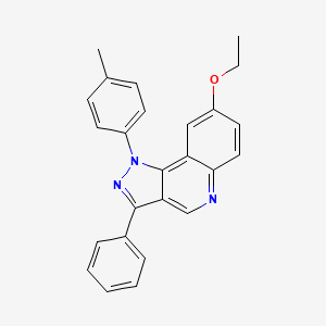 molecular formula C25H21N3O B6509105 8-ethoxy-1-(4-methylphenyl)-3-phenyl-1H-pyrazolo[4,3-c]quinoline CAS No. 901264-55-9