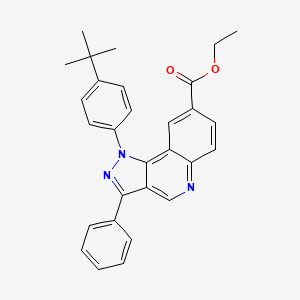 molecular formula C29H27N3O2 B6509127 ethyl 1-(4-tert-butylphenyl)-3-phenyl-1H-pyrazolo[4,3-c]quinoline-8-carboxylate CAS No. 901044-52-8