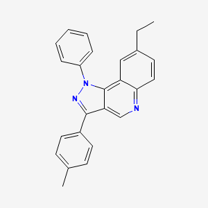 molecular formula C25H21N3 B6509148 8-ethyl-3-(4-methylphenyl)-1-phenyl-1H-pyrazolo[4,3-c]quinoline CAS No. 901044-76-6