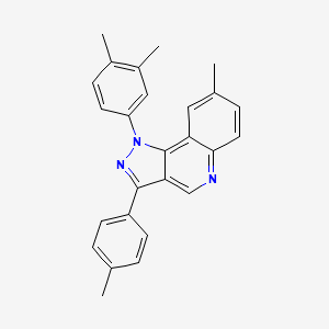 molecular formula C26H23N3 B6509191 1-(3,4-dimethylphenyl)-8-methyl-3-(4-methylphenyl)-1H-pyrazolo[4,3-c]quinoline CAS No. 901245-69-0