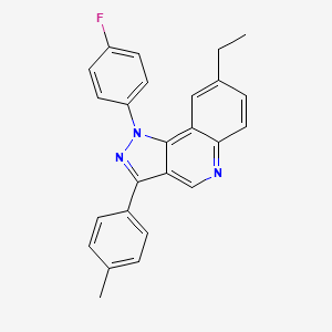 molecular formula C25H20FN3 B6509201 8-ethyl-1-(4-fluorophenyl)-3-(4-methylphenyl)-1H-pyrazolo[4,3-c]quinoline CAS No. 901245-87-2