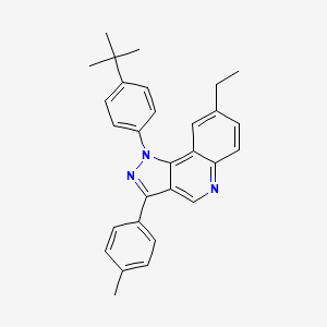 molecular formula C29H29N3 B6509207 1-(4-tert-butylphenyl)-8-ethyl-3-(4-methylphenyl)-1H-pyrazolo[4,3-c]quinoline CAS No. 901045-48-5