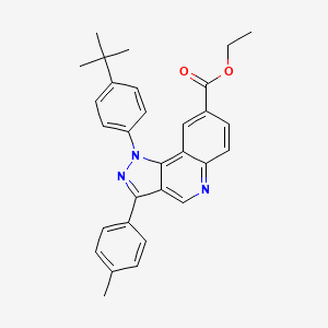 ethyl 1-(4-tert-butylphenyl)-3-(4-methylphenyl)-1H-pyrazolo[4,3-c]quinoline-8-carboxylate