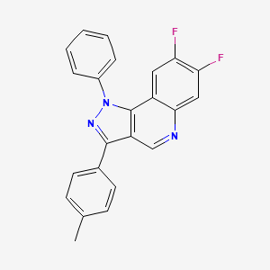 molecular formula C23H15F2N3 B6509248 7,8-difluoro-3-(4-methylphenyl)-1-phenyl-1H-pyrazolo[4,3-c]quinoline CAS No. 901020-84-6